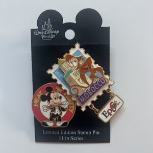 2002 Disney EPCOT Stamp Abu Morocco Limited Edition Pin Mickey Neat & Pretty